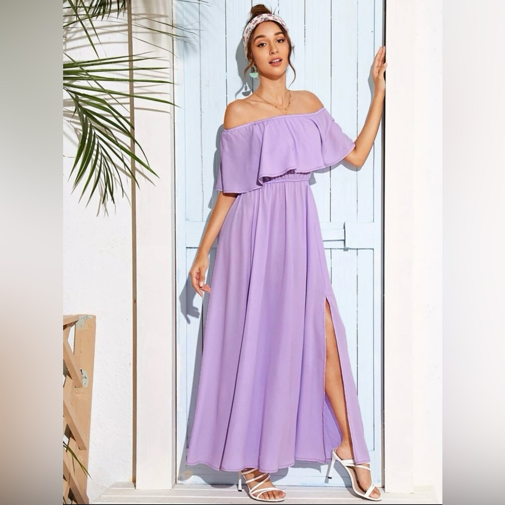Off shoulder long dress